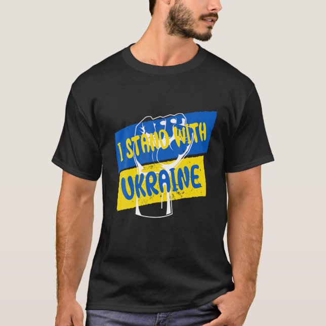 Camiseta Apoyen a Ucrania con Ucrania (Anverso)