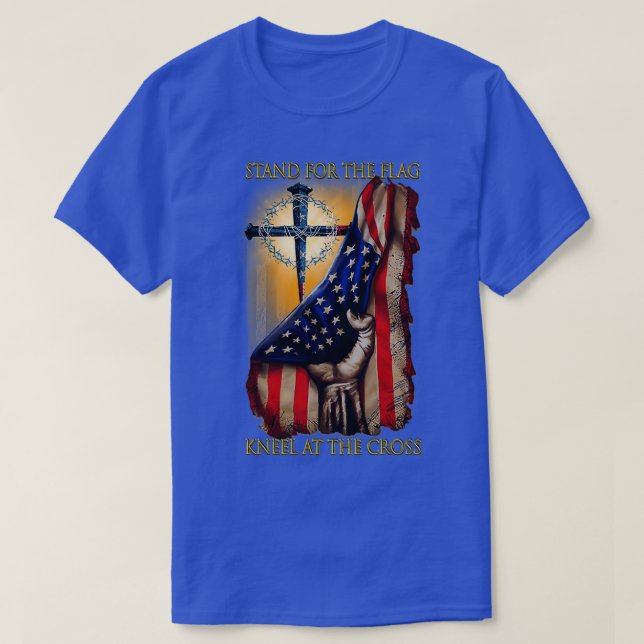 Camiseta Apoyen la bandera de Jesucristo Cristianos (Diseño del anverso)