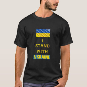 Camiseta Apoyen la bandera de Ucrania que defiendo a Ucrani