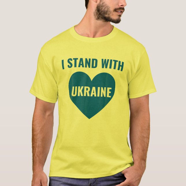 Camiseta Apoyen la bandera de Ucrania que defiendo a Ucrani (Anverso)