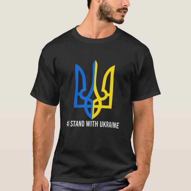 Camiseta Apoyen la bandera ucraniana que apoyo a Ucrania (Anverso)