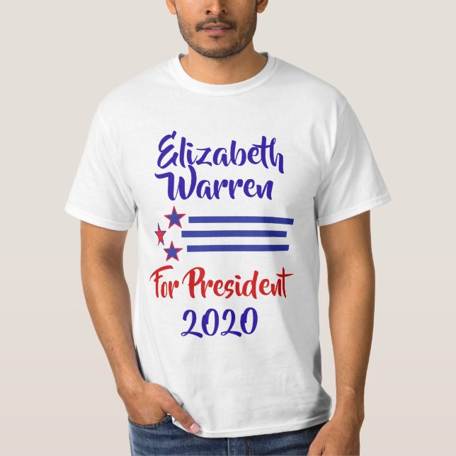Camiseta Apoyo a Elizabeth Warren en las elecciones de 2020 (Anverso)