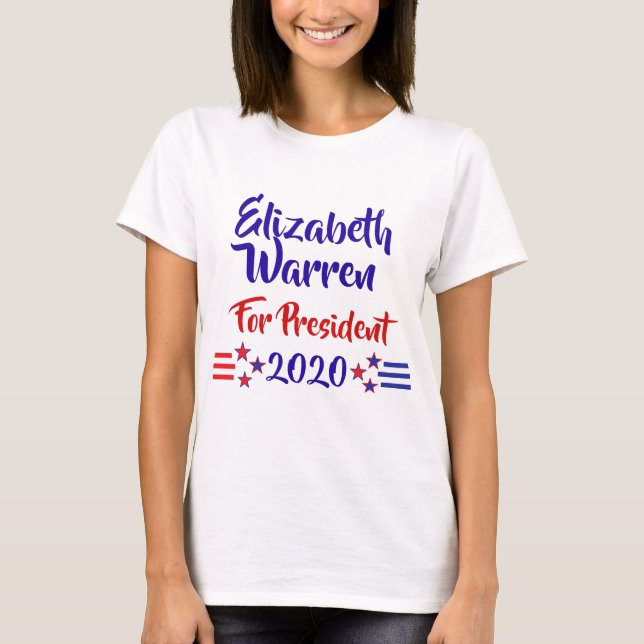 Camiseta Apoyo a Elizabeth Warren en las elecciones de 2020 (Anverso)