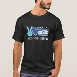 Camiseta Apoyo a Israel Paz Amar a Israel Hanukkah Menorah