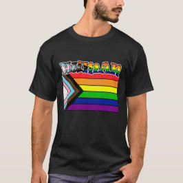 Camiseta Apoyo a la bandera LGBTQ humana arcoiris y orgullo