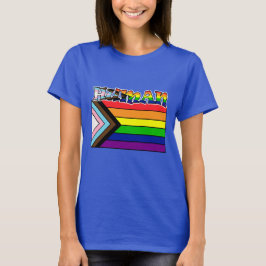 Camiseta Apoyo a la bandera LGBTQ humana arcoiris y orgullo