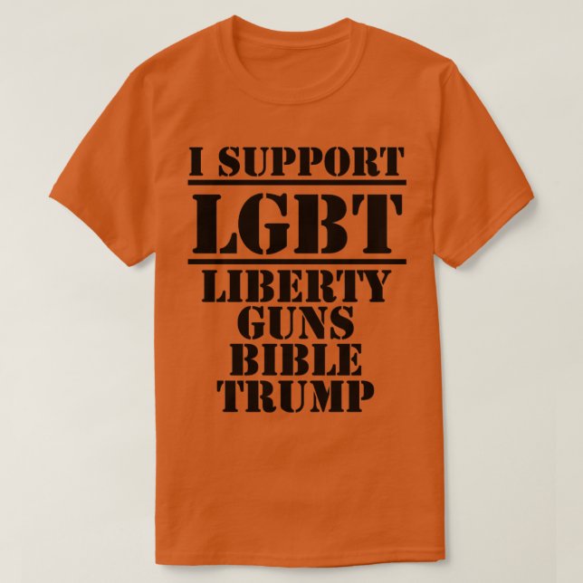 Camiseta Apoyo a la Biblia Trump sobre las armas de liberac (Diseño del anverso)