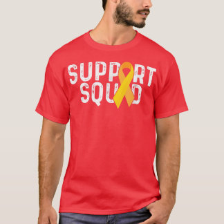 Camiseta Apoyo a la Cinta Amarilla Cuadrada de Cáncer Infan