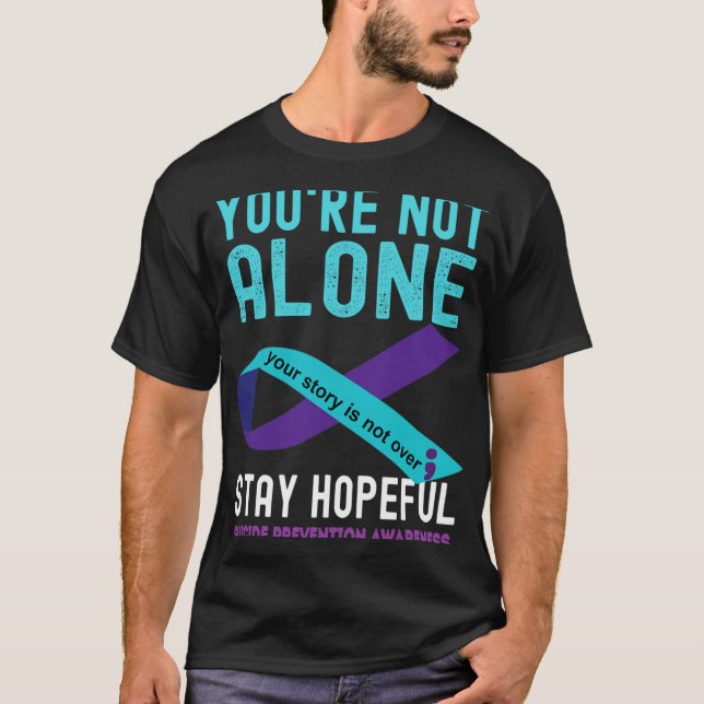 Camiseta Apoyo a la cinta morada Concienciación sobre la pr (Anverso)