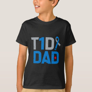 Camiseta Apoyo a la Conciencia de la Diabetes del Papá con 