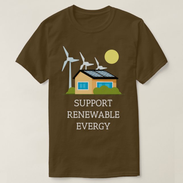 Camiseta Apoyo a la energía renovable (Diseño del anverso)
