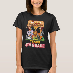 Camiseta Apoyo a la enseñanza de vida salvaje de 4º grado K