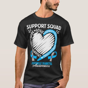 Camiseta Apoyo a la escuadrón de niños con diabetes y conci