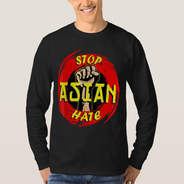 Camiseta Apoyo a la lucha contra el racismo en Asia para de (Anverso)