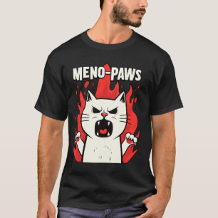 Camiseta Apoyo a la menopausia Cambios de humor Gato Mujere