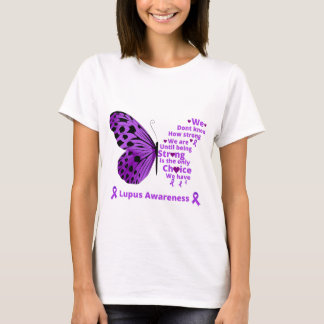 Camiseta Apoyo a la salud del lupus de mariposa morada