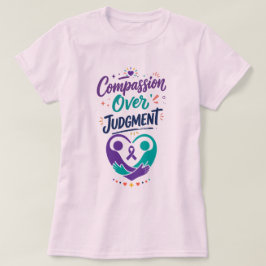 Camiseta Apoyo a la Salud Mental con Cinta Morada