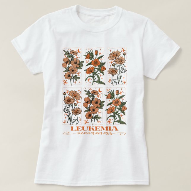 Camiseta Apoyo a la sensibilización sobre la leucemia en la (Diseño del anverso)