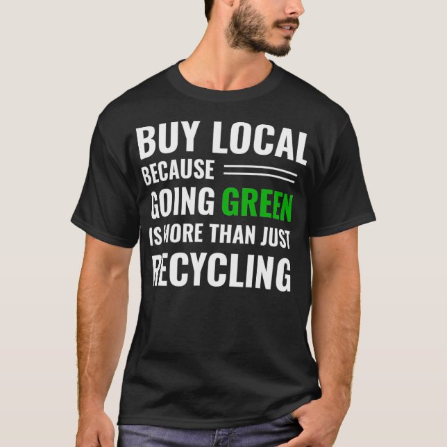 Camiseta Apoyo a las empresas locales Reciclaje Tee Comprar (Anverso)
