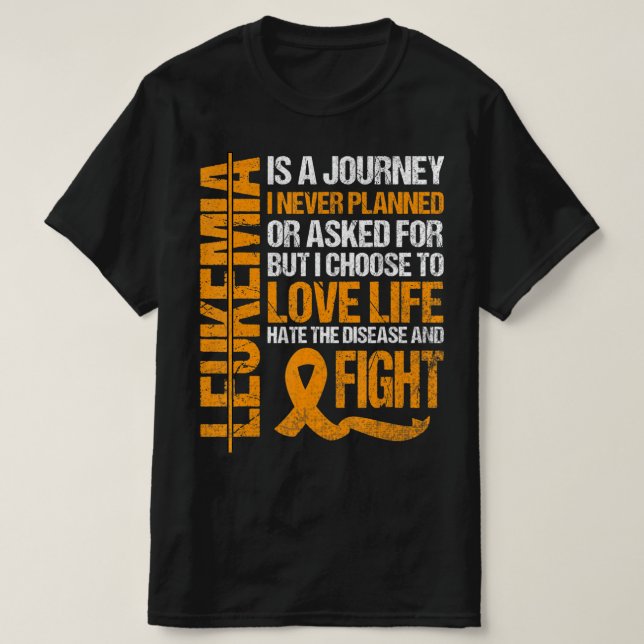Camiseta apoyo a Leukemia Awareness naranja Ribbon orgullos (Diseño del anverso)