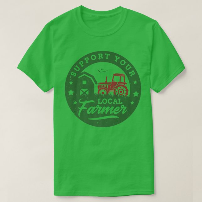 Camiseta Apoyo a los agricultores agrícolas (Diseño del anverso)