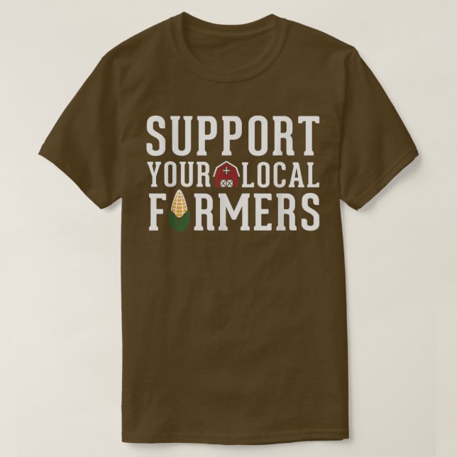 Camiseta Apoyo a los agricultores agrícolas (Diseño del anverso)