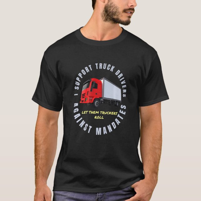 Camiseta Apoyo a los camioneros contra los mandatos de Free (Anverso)