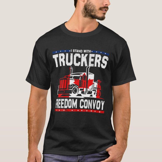 Camiseta Apoyo a los camioneros Estoy de acuerdo con la Con (Anverso)