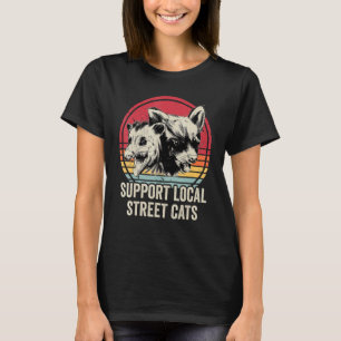Camiseta Apoyo A Los Gatos Locales De La Calle Possum Y Rac