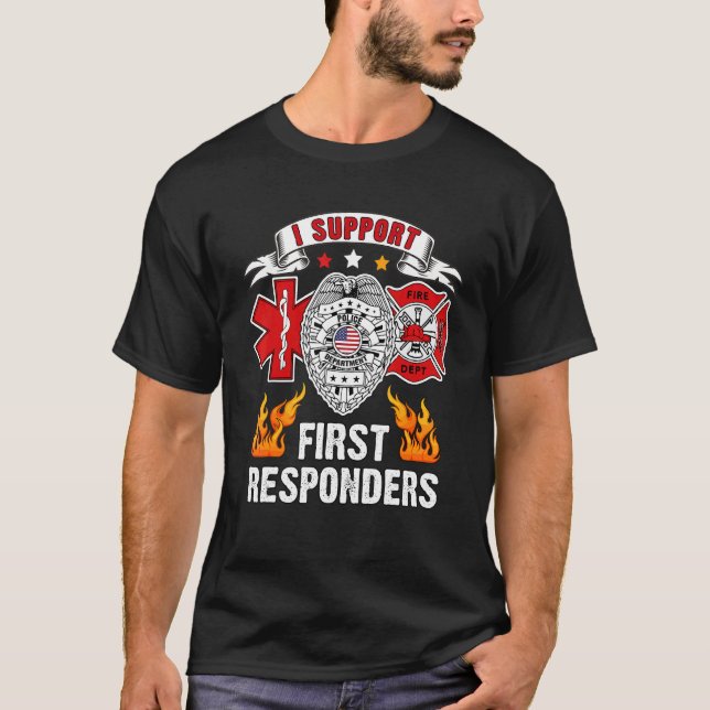 Camiseta Apoyo A Los Primeros Responsables Ems Policía Ince (Anverso)