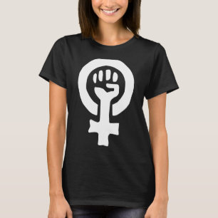 Camiseta Apoyo a manifestante de símbolo feminista resiste 