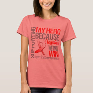 Camiseta Apoyo a mi héroe - Conciencia sobre el cáncer oral