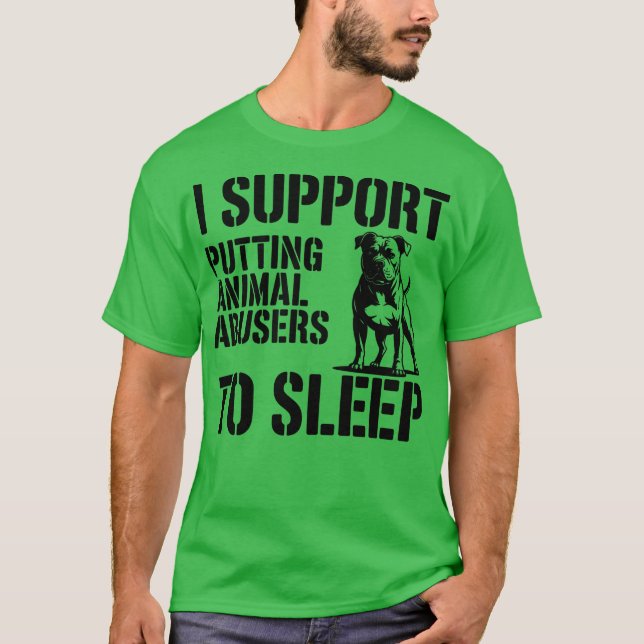 CAMISETA APOYO A PONER A LOS ABUSOS ANIMALES EN DORMIR (Anverso)
