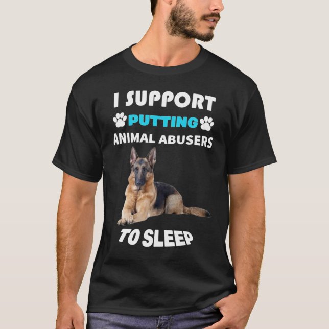 CAMISETA APOYO A PONER A LOS ABUSOS ANIMALES EN DORMIR (Anverso)