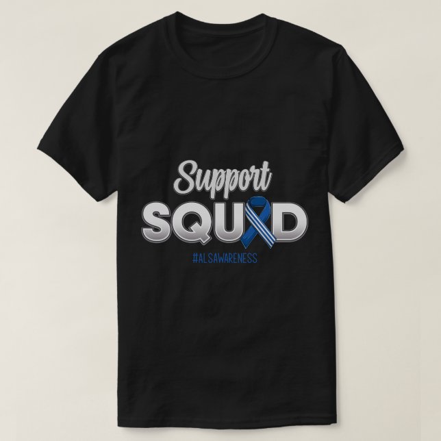 Camiseta Apoyo a Squad ALS Sensibilización Esperanza Fuerte (Diseño del anverso)