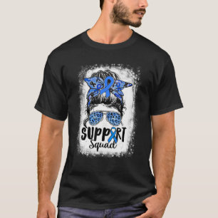 Camiseta Apoyo a Squad Messy Bun Blue Diabetes Sensibilizac
