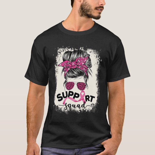 Camiseta Apoyo a Squad Messy Bun Breast Awareness Pi (Anverso)