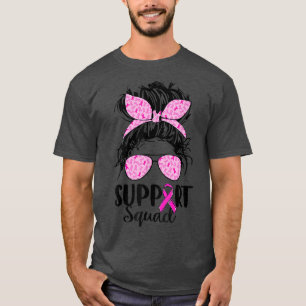 Camiseta Apoyo a Squad Messy Bun Breast Awareness Pi