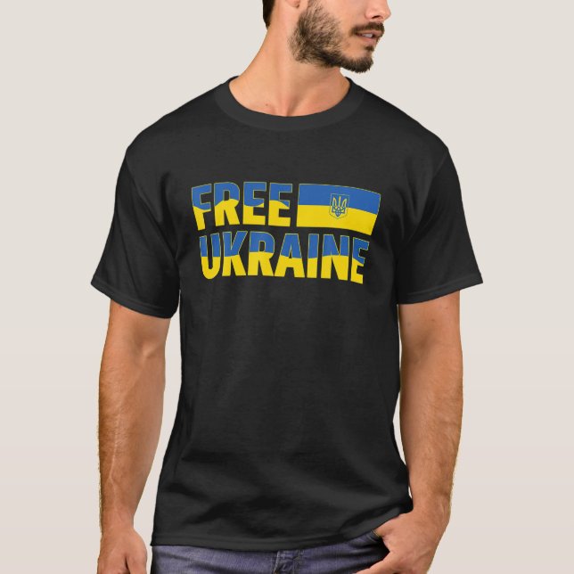 Camiseta Apoyo a Ucrania de pie con Ucrania (Anverso)
