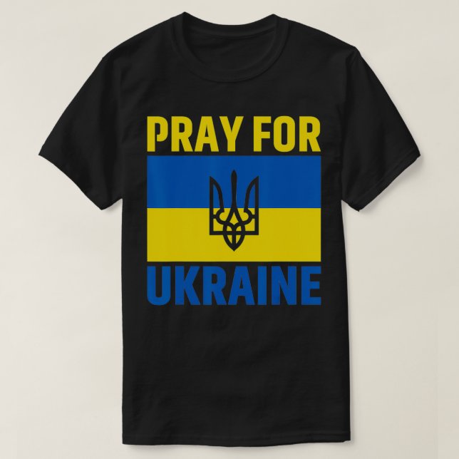 Camiseta Apoyo a Ucrania de pie con Ucrania (Diseño del anverso)