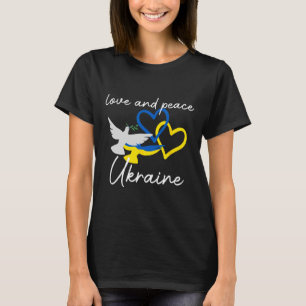 Camiseta Apoyo a Ucrania Esperanza Positividad Paloma Pacíf