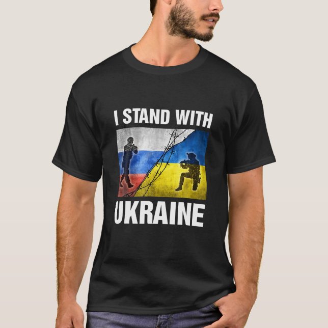 Camiseta Apoyo a Ucrania Estadounidense Fl (Anverso)