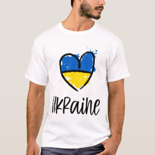 Camiseta Apoyo a Ucrania Me mantengo con la bandera ucrania