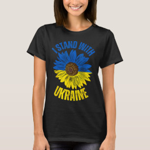 Camiseta Apoyo a Ucrania Me mantengo con la bandera ucrania