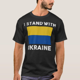 Camiseta Apoyo a Ucrania Me mantengo con Ucrania Bandera