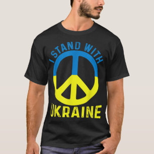 Camiseta Apoyo a Ucrania Me mantengo con Ucrania Bandera