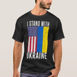 Camiseta Apoyo a Ucrania Me mantengo con Ucrania Bandera