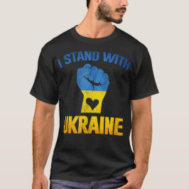 Camiseta Apoyo a Ucrania Me mantengo con Ucrania Bandera