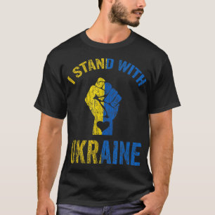 Camiseta Apoyo a Ucrania Me mantengo con Ucrania Bandera