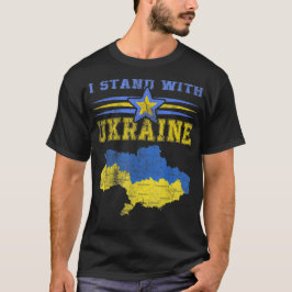 Camiseta Apoyo a Ucrania Me mantengo con Ucrania Bandera